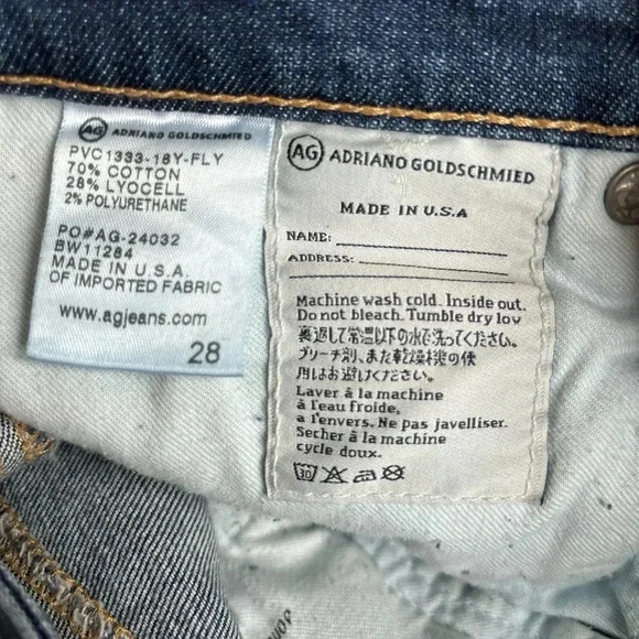 AG Adriano Goldschmied Jeans Women’s 28 The Stilt Roll Up Cigarette Distressed - Picture 9 of 9